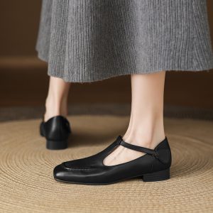 Deep Mouth Flat Shoes - Style e.html